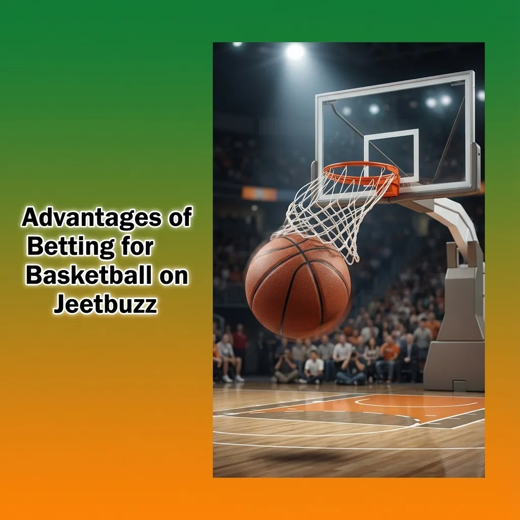 Infographic titled “Advantages of Betting for Basketball on Jeetbuzz” listing key betting features for Pakistani punters