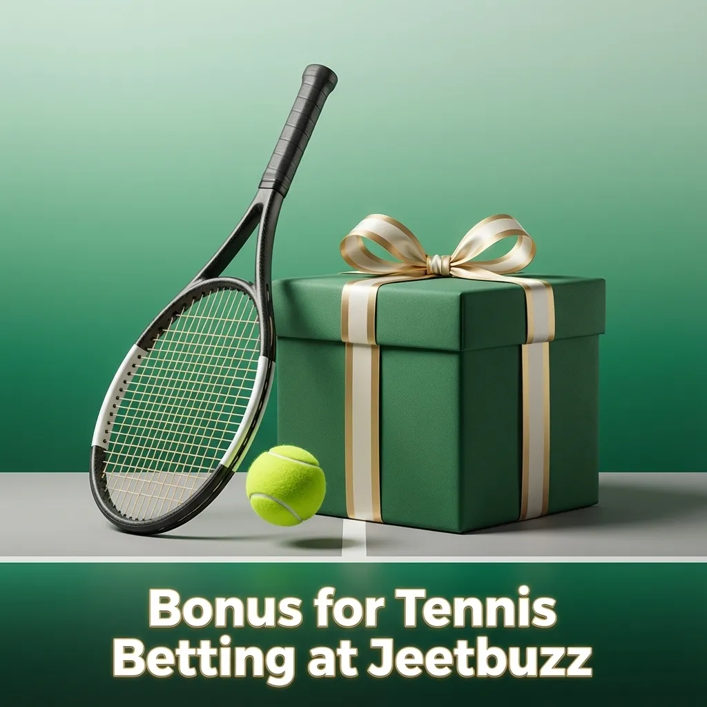 Jeetbuzz tennis betting bonus banner highlighting welcome offer for new users placing tennis wagers in PKR