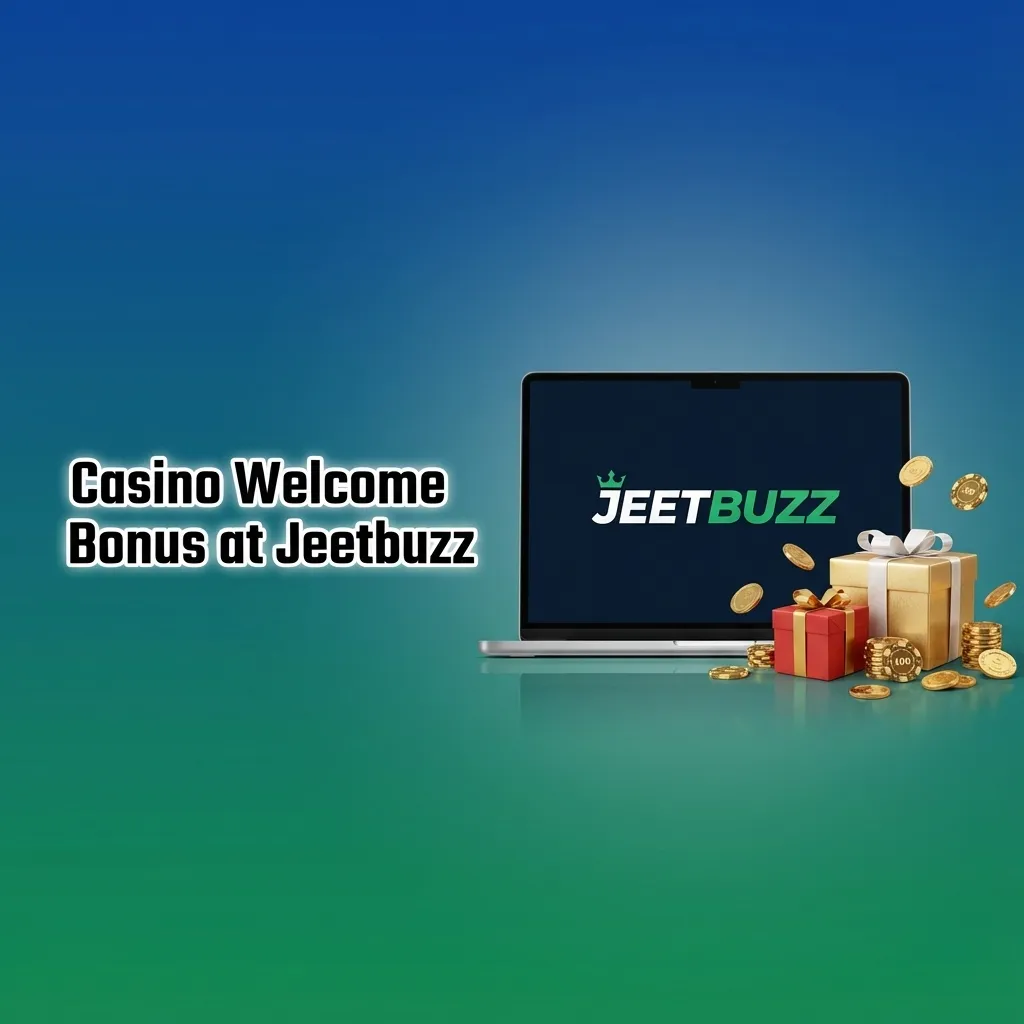 Jeetbuzz casino welcome bonus banner showing 100% match up to 10,000 PKR for new Pakistan players
