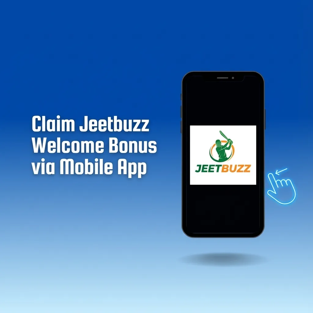 Phone screen showing Jeetbuzz app steps to claim Pakistan welcome bonus and view wallet balance