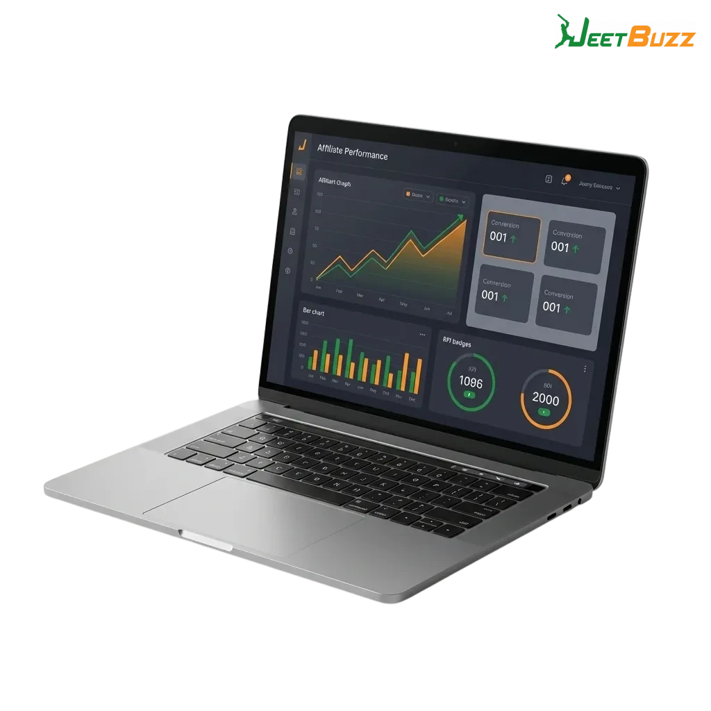 Jeetbuzz Affiliate Program banner promoting betting traffic monetization in Pakistan with commissions and fast payouts
