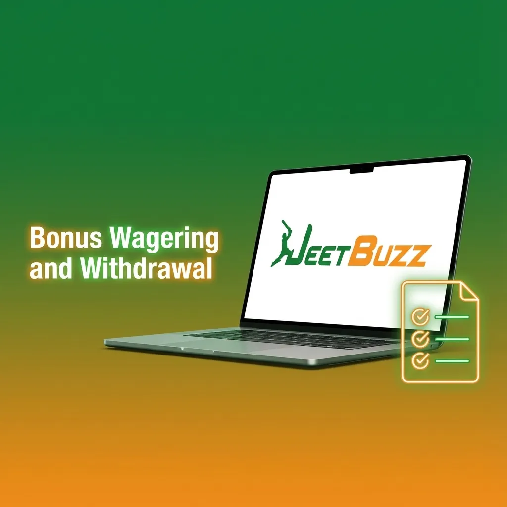 Jeetbuzz bonus wagering explainer showing separate bonus and cash balances, playthrough targets, and withdrawal conditions.
