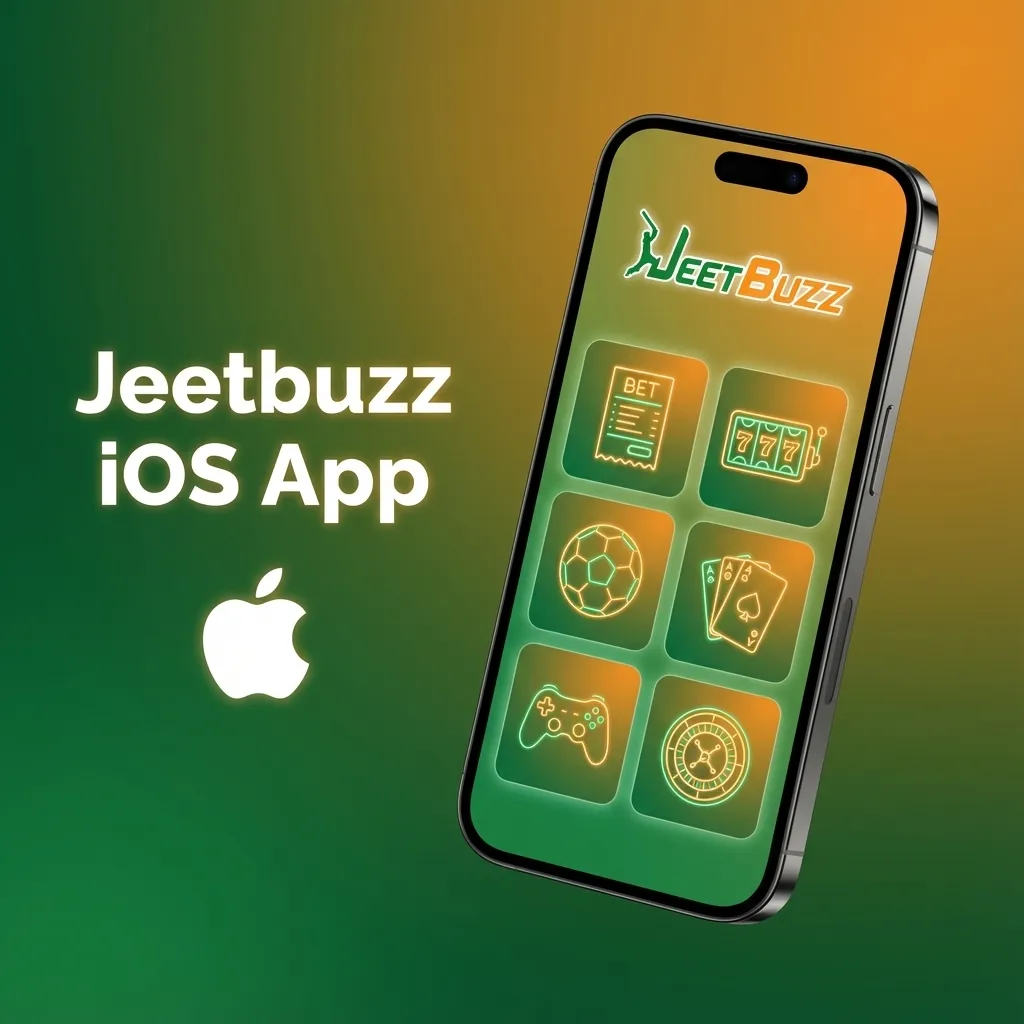 Smartphone displaying Jeetbuzz iOS app home screen with live betting, slots, and games for users in Pakistan