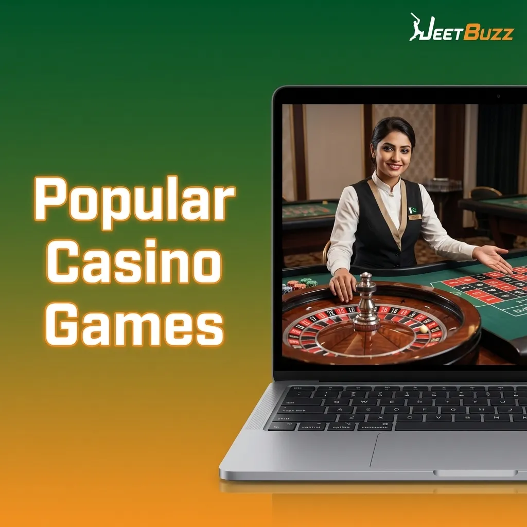 Grid of popular Jeetbuzz casino games featuring slot titles, card games, roulette, and crash game icons.