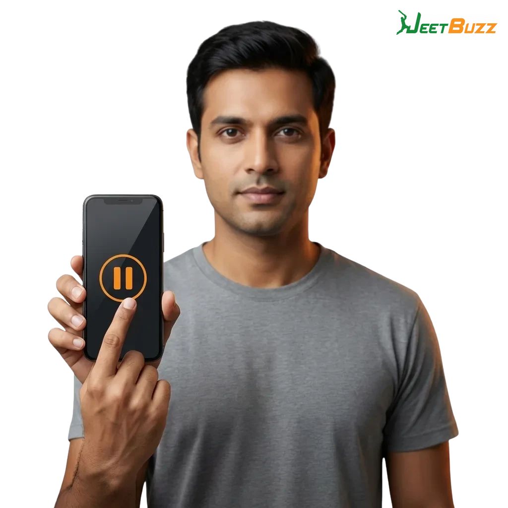 Illustration of Jeetbuzz responsible gaming message emphasizing safe betting, limits, and player wellbeing in Pakistan