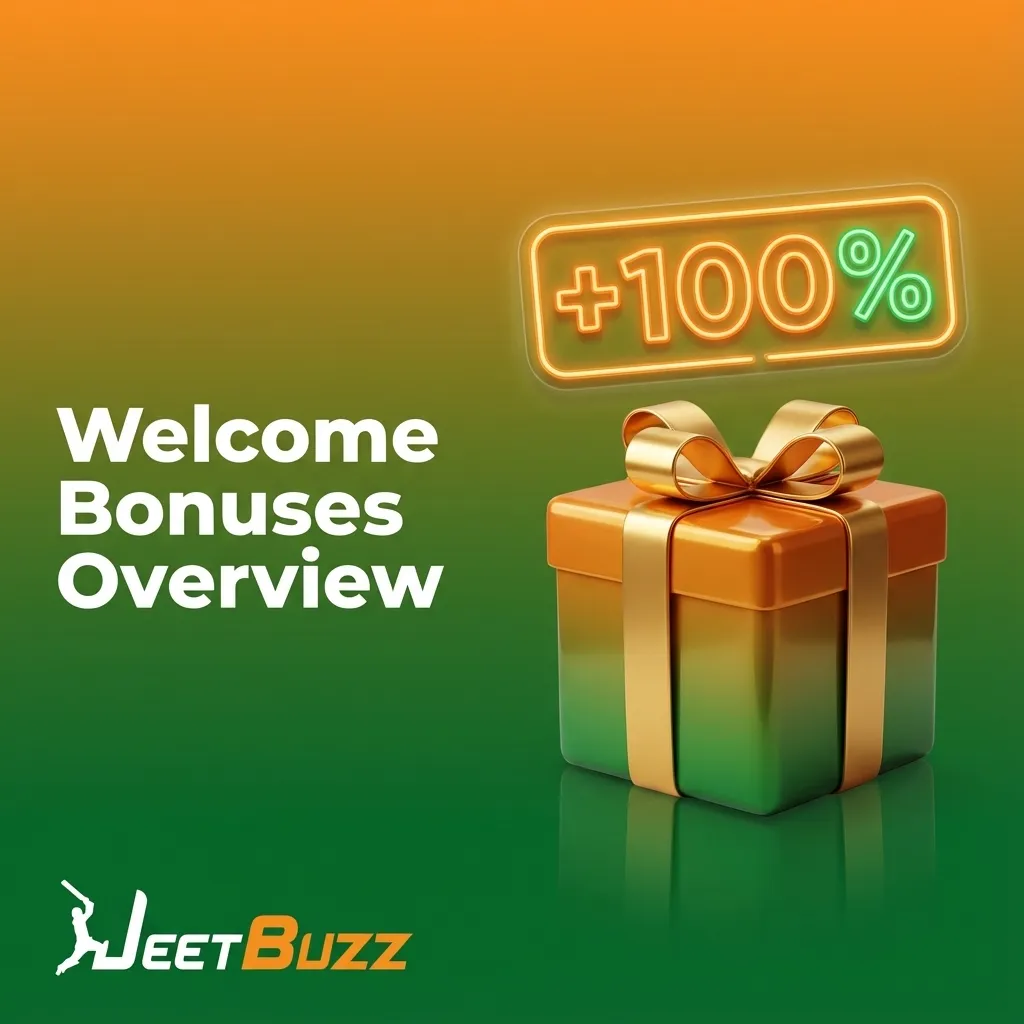 Table showing Jeetbuzz sports and casino 100% first deposit bonuses up to PKR 10,000 with wagering and minimum deposit details