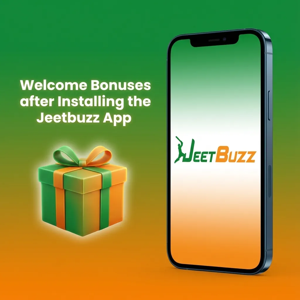 Jeetbuzz app welcome bonus screen showing 100% up to 10,000 PKR for new Pakistan users