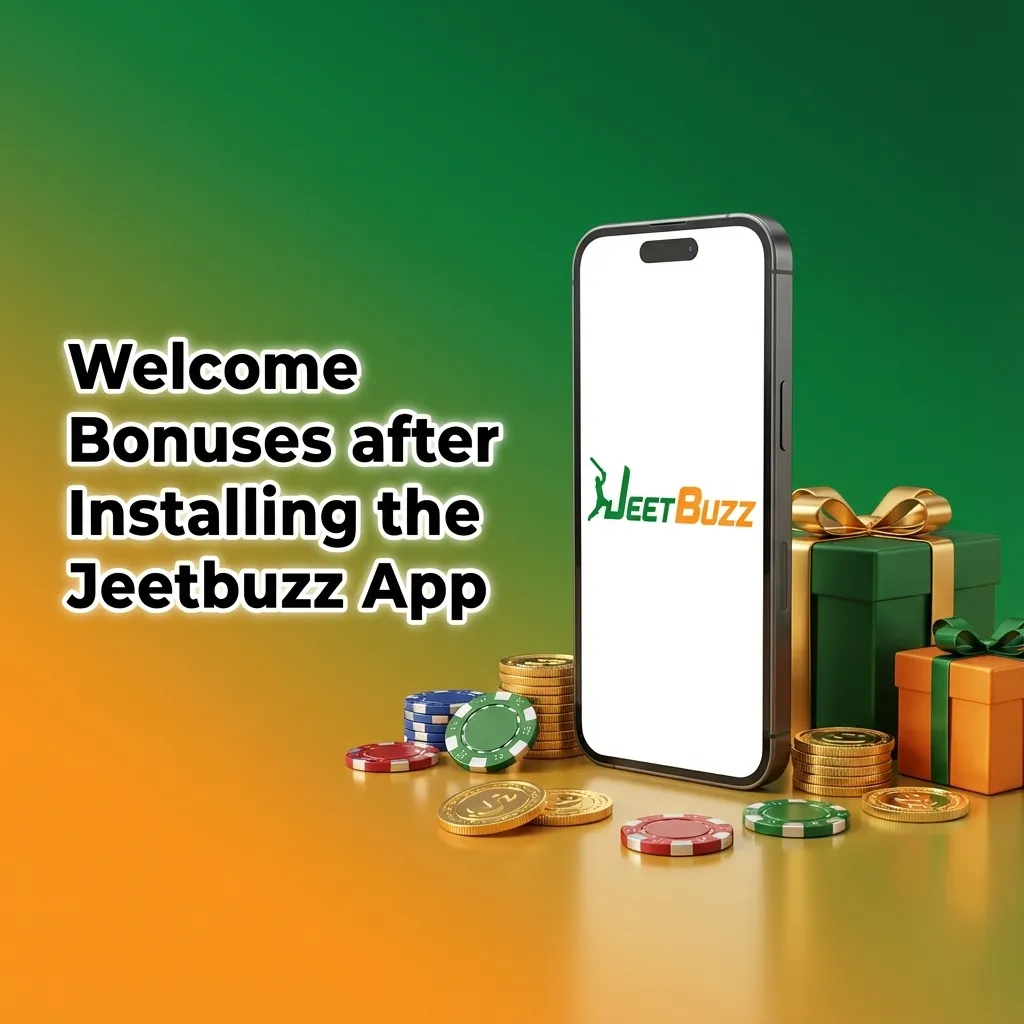 Jeetbuzz app welcome bonus screen showing 100% deposit offer up to 10,000 PKR for new users