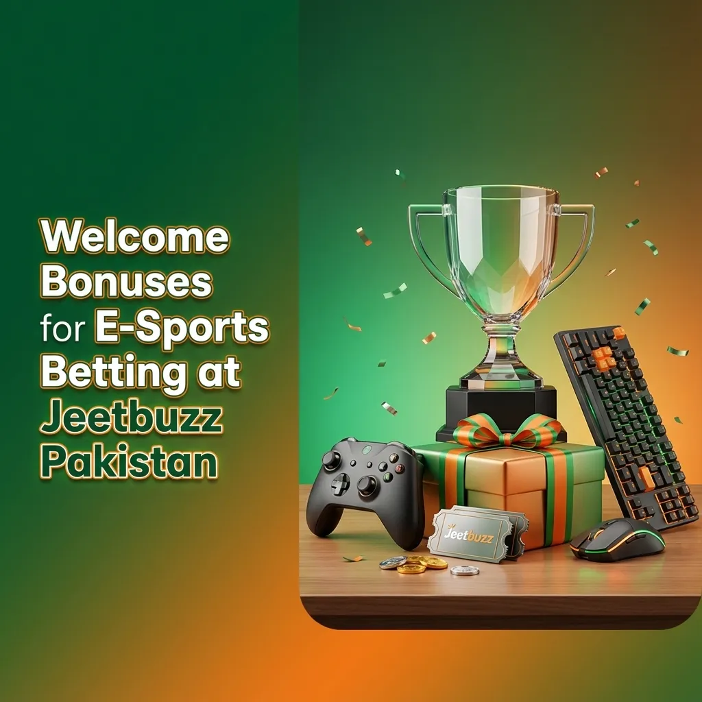 Jeetbuzz Pakistan welcome bonus banner showing 100% esports betting offer up to 10,000 PKR