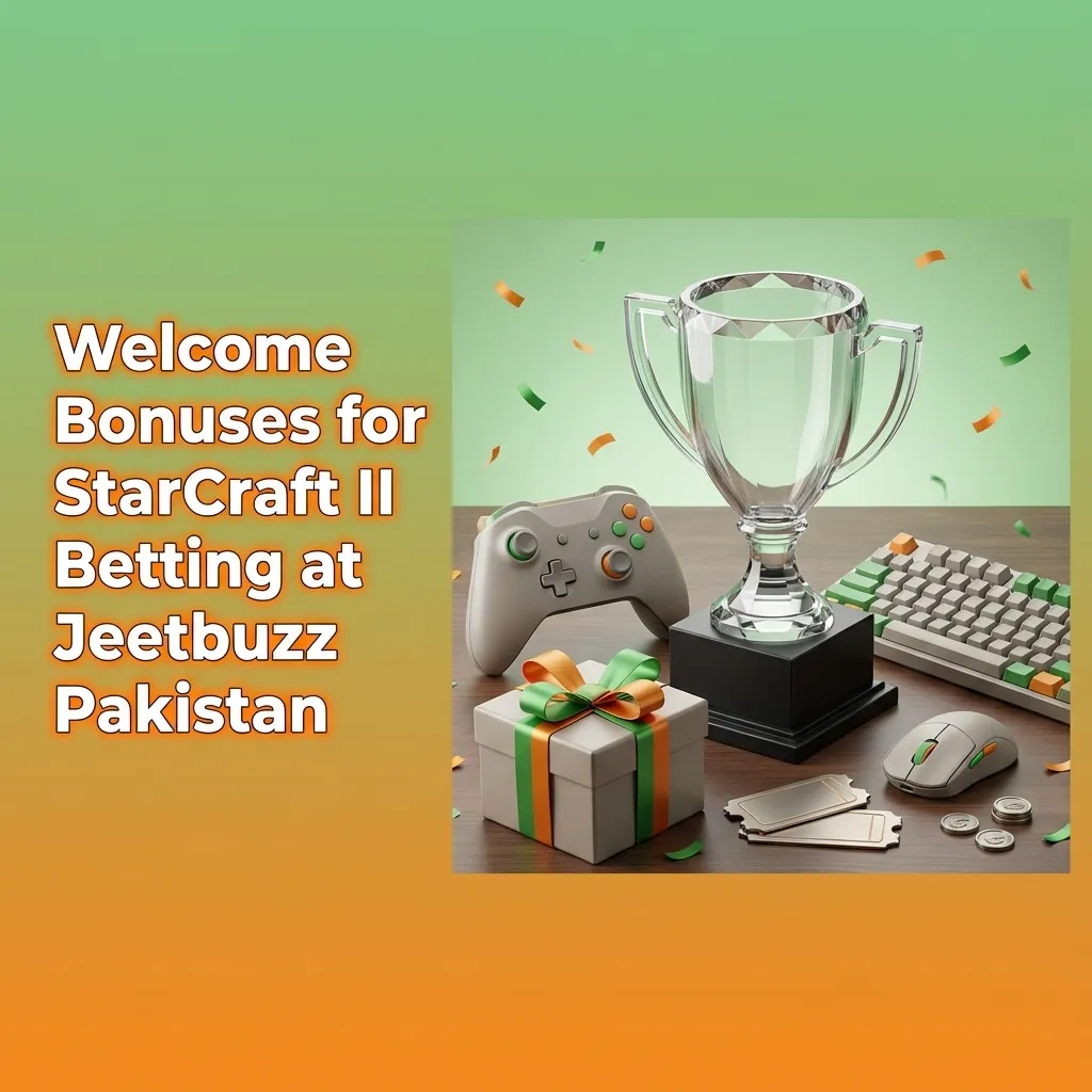 Jeetbuzz Pakistan welcome bonus banner offering 100% up to 10,000 PKR for new StarCraft II betting users